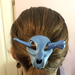 1.jpg STL file Hairpin - Animal skull・3D printable model to download