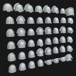 all.jpg STL file SM Shoulderpads・3D printable model to download