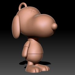 3D file Keychain Snoopy // Snoopy keychain・3D printable model to