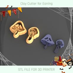 1.jpg Archivo 3D Spooky Mushroom Pack HALLOWEEN POLYMER CLAY CUTTER・Idea de impresión 3D para descargar