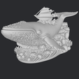 model.png whale, ship and sea figure, High-Quality 3D Model STL Files for Print - Instant Download & Ready-to-Use!