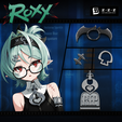 rief-gholova-aksy.png Roxy Cosplay Head Accessories Set – Zenless Zone Zero (3D Print Model STL)