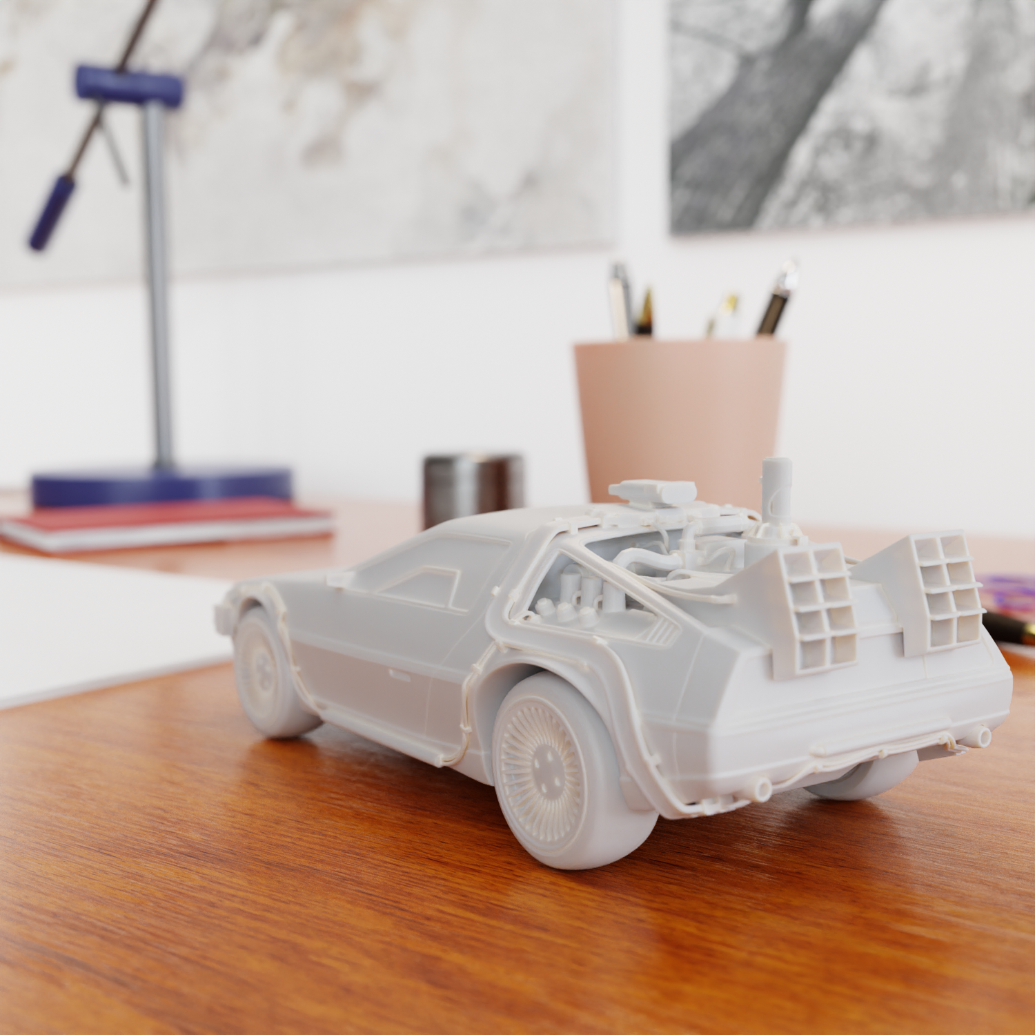 07.png STL file Time Machine DeLorean DMC-12 from Back to the future・3D print design to download, nowprint3d
