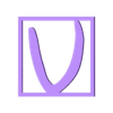 V.stl STL file Disney alphabet style decoration scrabble・3D print design to download