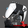 10.png GUTS HAND WITH PUCK BERSERK PS4 PS5 CONTROLLER HOLDER FANTASY CHARACTER 3d print
