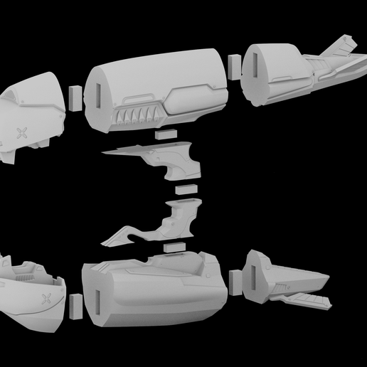 seperated.png Fusil à plasma Fichier d'impression 3D