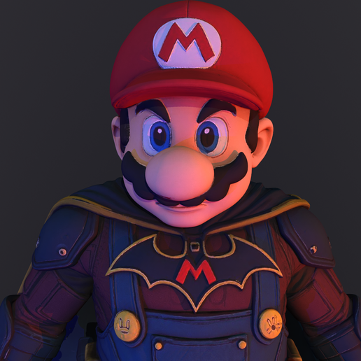 🦸 BAT-MARIO - Ultimate Mashup - Highly Detailed 3D Printable Action ...