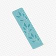 bookmark_with_flowers3.jpg cutter for polymer clay, bookmark with leaves #1