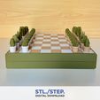 Foto-Etsy.jpg Chessactus | Tablero de ajedrez 3D | Archivos digitales | Cactus planta 3D | Archivo digital 3D | Archivo 3D stl | Modelo 3D STL | Ajedrez 3D | Suculenta 3D