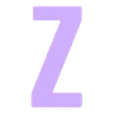Z.stl Simple uppercase alphabet- Abecedario mayuscula sencilla