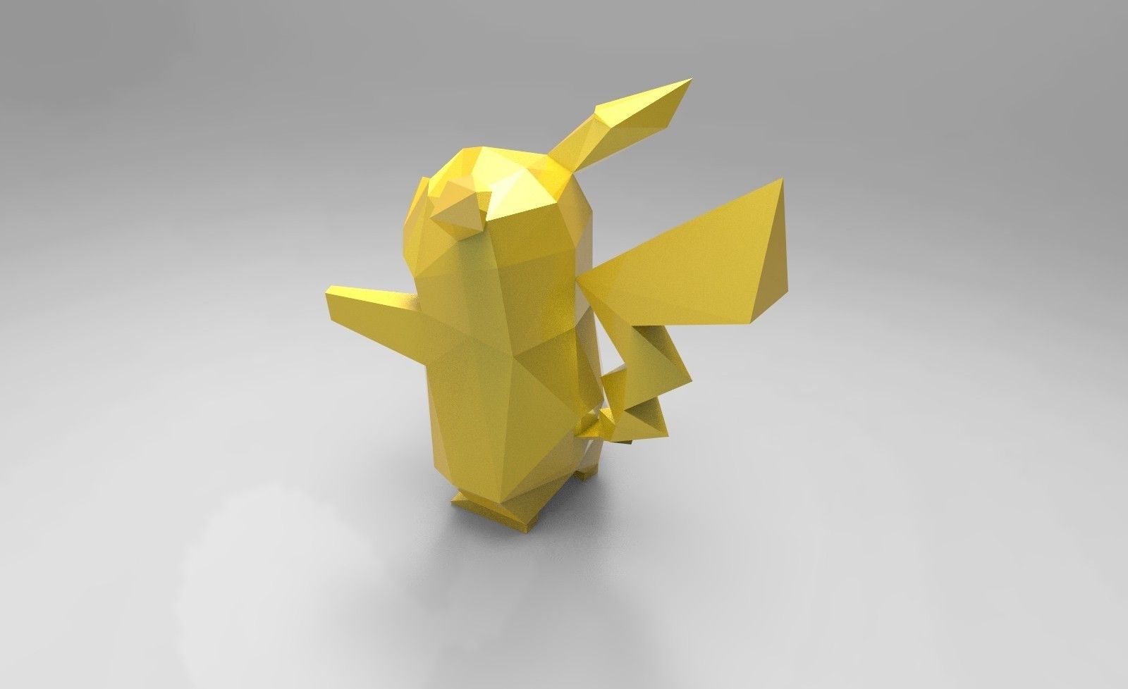 Download Stl File Pikachu Low Poly Pokemon New Model • 3d Printer Object ・ Cults