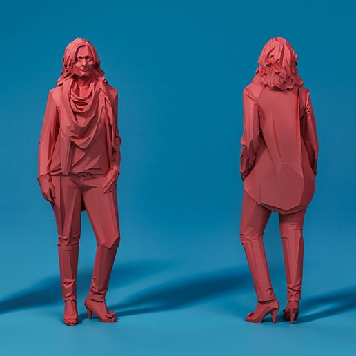LowPolyHumans_33_Set_A_030.jpg Low Poly Humans Set A 33 models 3D printable
