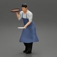 Girl-0001.jpg The waiter places the tray on the table and carrying another