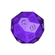 34-hedron adlam.stl Adlam Alphabet d34 Polyhedral Die