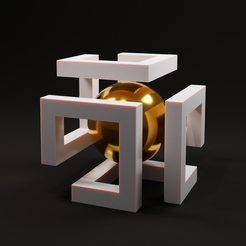 untitled.png STL file Geometric sculpture statue・Model to download and 3D print