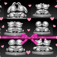 Neutral-Photo-Collage-Bookworm-Desktop-Wallpaper-1.png 💖Penguins in Love - You & Me | Valentine's Day 3D Figure | Pingüinos Enamorados