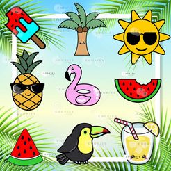 summer2.jpg Set of 9 Summer Cookies Cutters Set