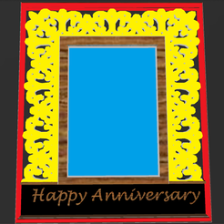 1.png Anniversary Elegance:3D printed Picture frame- SINGLE FILE 5 X 7 INCH