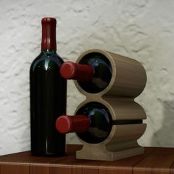 5C97E04F-0A51-4D6E-8735-5DDE42D9148C.jpeg 3D file Wine Rack for 2 Bottles・Template to download and 3D print, lazybear3d
