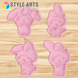 MELODYGRUPO.png Melody - Onegai My Melody cookie cutter - Cookies - Pack