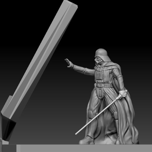 Preview06.jpg Star Wars Phone Holder - Darth Vader and Baby Yoda - 2 for 1 3D print model