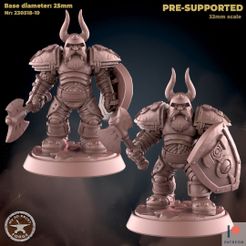 230518-19-Dwarf_guard.jpg Файл 3D Гвардейцы гномов Две модели・3D-печатная модель для загрузки