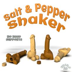 saltShaker.231.jpg STL-Datei Dick In Hand Salz-Pfefferstreuer・Modell zum Herunterladen und 3D-Drucken