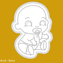 beba.png STL-Datei Baby-Ausstecher・3D-druckbares Modell zum herunterladen