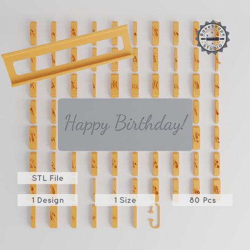 product_2812-01_main.jpg Dancing Script Font Tiles Set, 1/2 Inch, 80 Pieces, Perfect for Clay, Cookies & Fondant