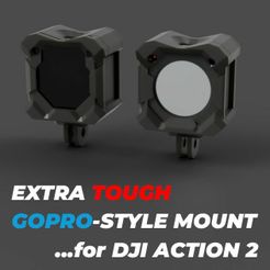 STL file Mount DJI Action 2 📷・3D printing design to download・Cults