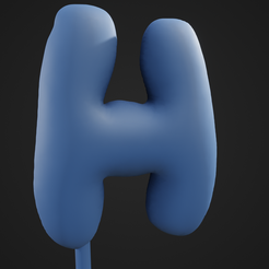 Letter-H1.png Fichier STL PuffyCartoon Lettre H・Design pour imprimante 3D à télécharger