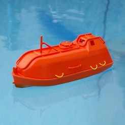 Rettungsboot1.jpg Файл STL Спасательная шлюпка свободного падения 1:75 Модель корабля・3D-печать дизайна для загрузки