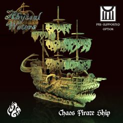 Chaos-Pirate-Ship.jpg 3D file Chaos Pirate Ship・Model to download and 3D print