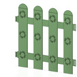 picket fence s01 v5.png flower Garden picket fencing Tool econom 3d-print and cnc