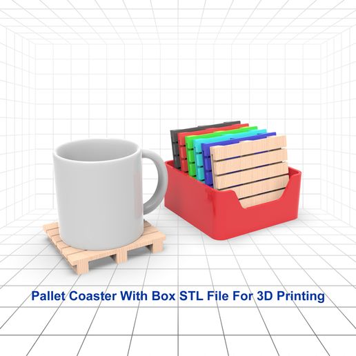 Pallet-Coaster-Kupalı-ve-Kutuda.1109-v2.jpg Coaster STL File For 3d Printer, Pallet Coaster With Box 3D Print File, Coaster STL Files For 3D Printing