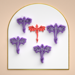 dragon-eulitec.com-Vista-actual.png 3D file Polymer Clay Cutter *4 Sizes /dragon flight/Astral Magical/eulitec.com/-cc-copyrighted-license・3D printing template to download