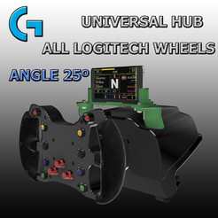 Archivo 3D Logitech G27/G29/G920 Angle 25º Universal Hud Holder