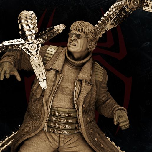 Wicked Marvel Dr. Octupus Sculpture: Tested and ready for 3d printing 3D model