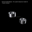 simmons-v45-(6).png Simmons B45 Wheels - For custom diecast an model kit (1 piece wheels)