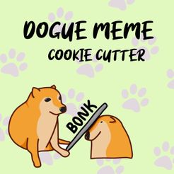 DOGUE MEME COOKIE CUTTER Archivo STL Dogue meme BONK - Cookie Cutter -・Modelo imprimible en 3D para descargar