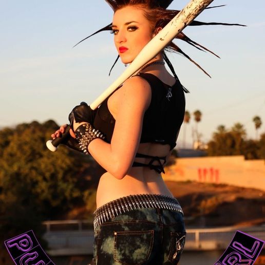 Punk rock girl 3D model