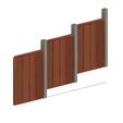 Wooden-Fence-09.jpg Clôture en panneaux de bois avec poteaux en béton pour le modélisme ferroviaire - Kit de construction