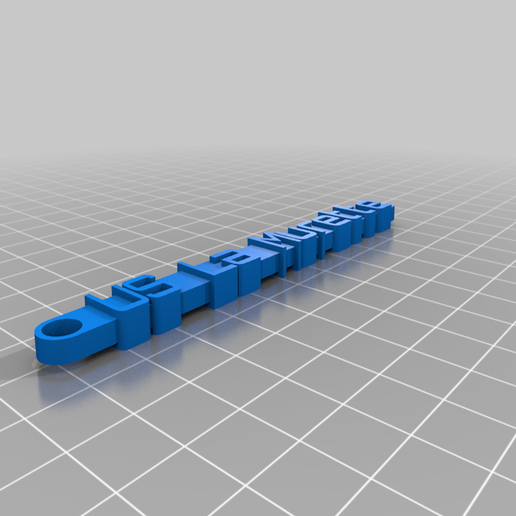 My Customized Message Keychain - 3D model önizlemesi