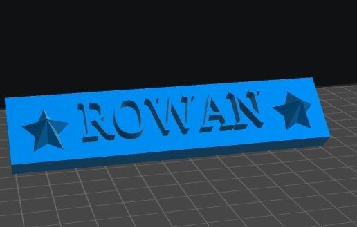 3D file Rowan Nameplate 👾 ・3D printable model to download・Cults