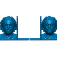 EBboth.png Free STL file Einstein Bookends (Left and Right)・3D printing model to download
