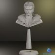3.jpg Roronoa Zoro Büste One Piece Anime STL 3D Druck Figur Statue Assemblable Modell