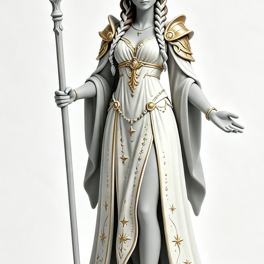 Female Priestess with a Staff