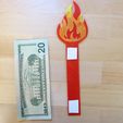 IMG_9693.jpg Flaming Money Prop, Bitcoin Burning Fiat Dollar Bill on Fire Costume Cigar