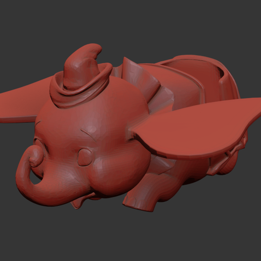 Flying Dumbos Elephant seat Funfair Ride 3D model