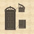 SS5.jpg 1/12 Hinged dollhouse front door (Hinged model No.16) + Detailed door frame